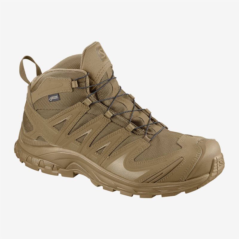 Salomon XA FORCES MID GTX Mens Tactical Boots Olive UK QFZN